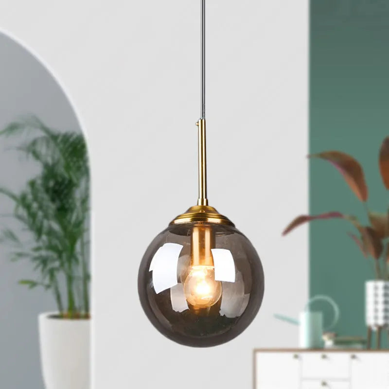 Nordic Clear Glass Pendant Light for Kitchen Island | Aurelix