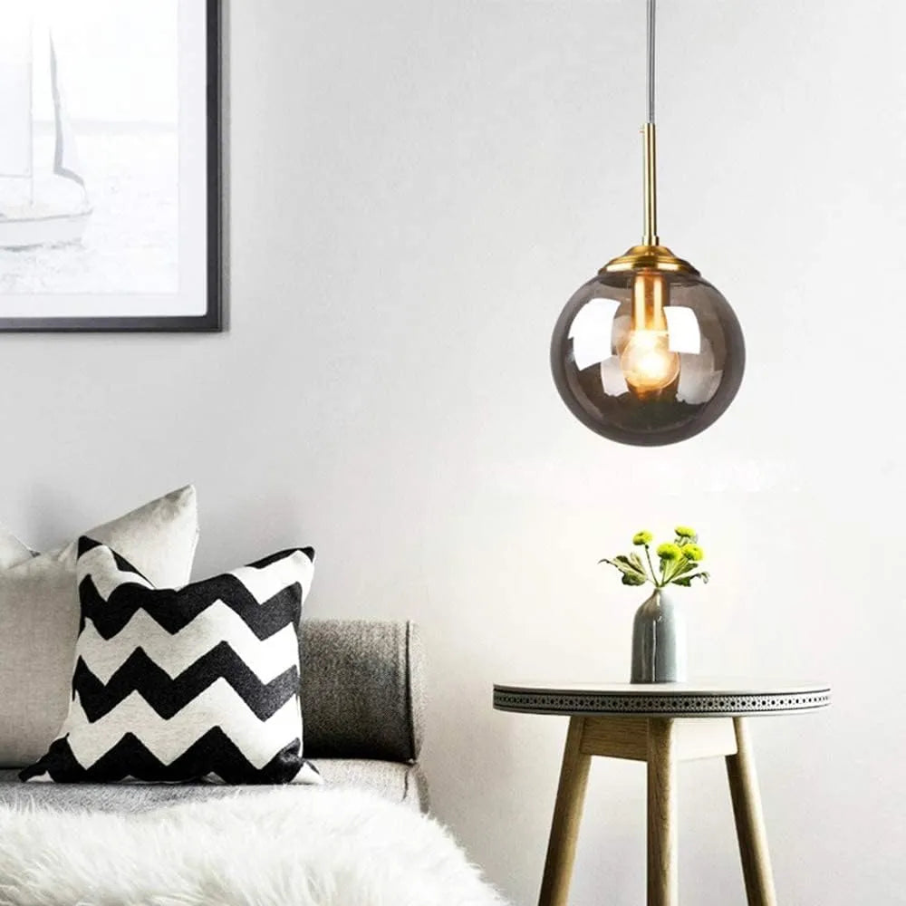 Nordic Clear Glass Pendant Light for Kitchen Island | Aurelix