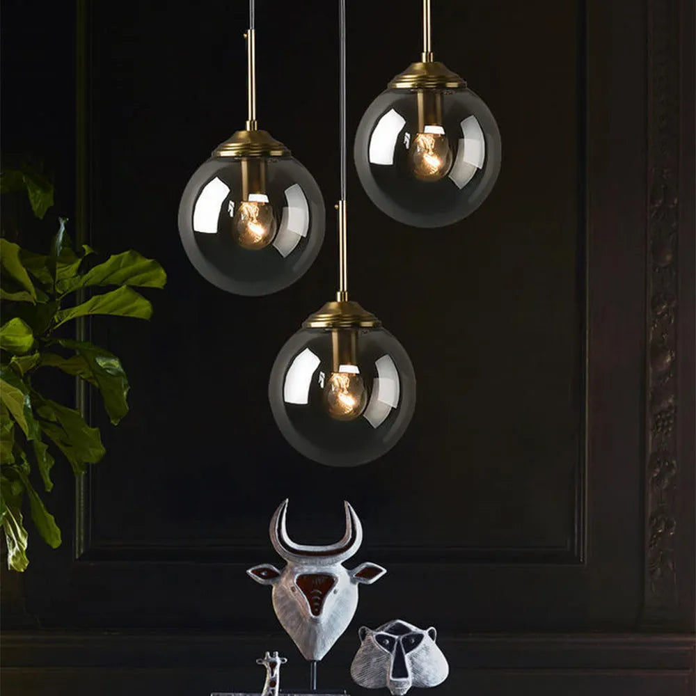 Nordic Clear Glass Pendant Light for Kitchen Island | Aurelix