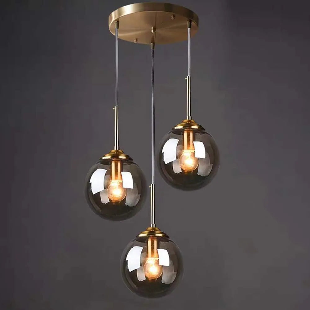 Nordic Clear Glass Pendant Light for Kitchen Island | Aurelix