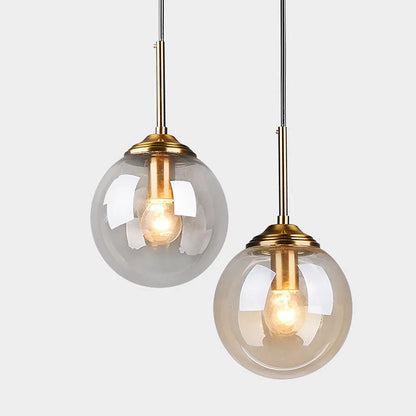 Nordic Clear Glass Pendant Light for Kitchen Island | Aurelix