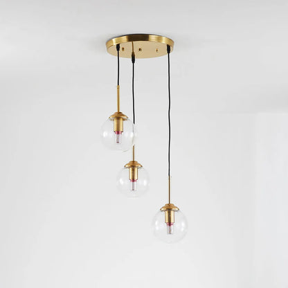 Nordic Clear Glass Pendant Light for Kitchen Island | Aurelix