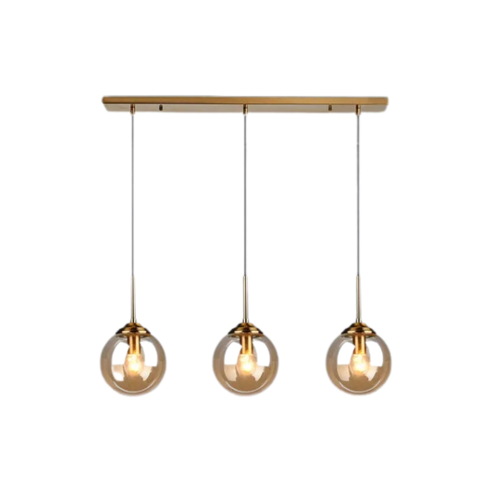 Nordic Clear Glass Pendant Light for Kitchen Island | Aurelix
