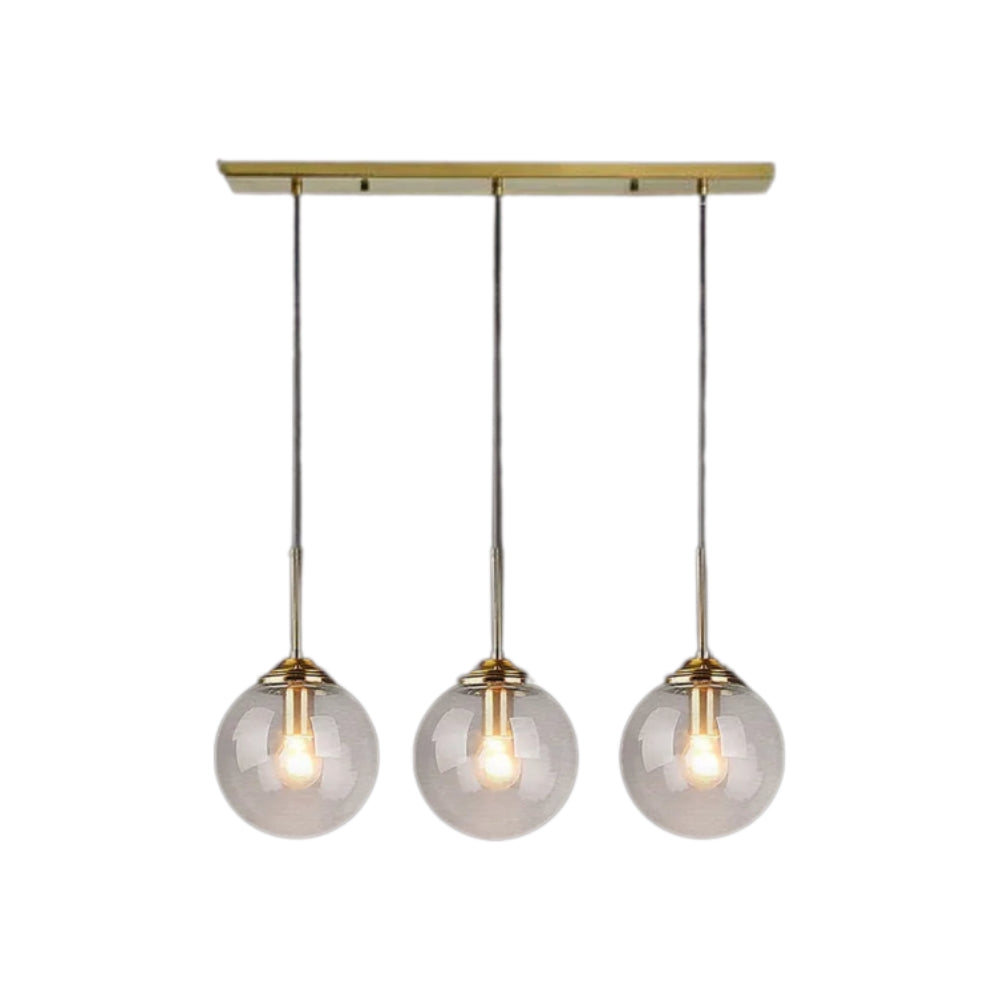 Nordic Clear Glass Pendant Light for Kitchen Island | Aurelix