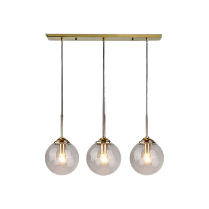 Nordic Clear Glass Pendant Light for Kitchen Island | Aurelix