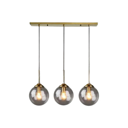 Nordic Clear Glass Pendant Light for Kitchen Island | Aurelix