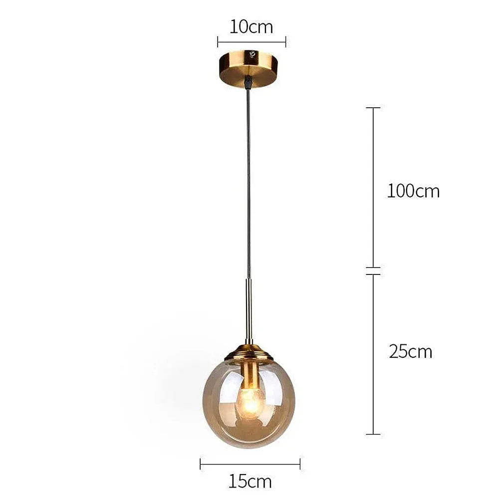 Nordic Clear Glass Pendant Light for Kitchen Island | Aurelix