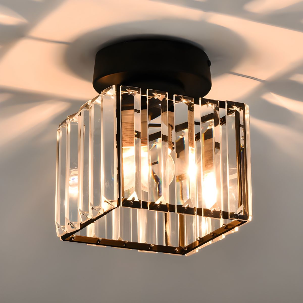 Nordic Crystal Flush Mount Ceiling Light Fixture | Glowen