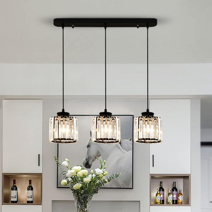 Nordic Crystal Multi Head Pendant Light for Dining Areas | Quorixa