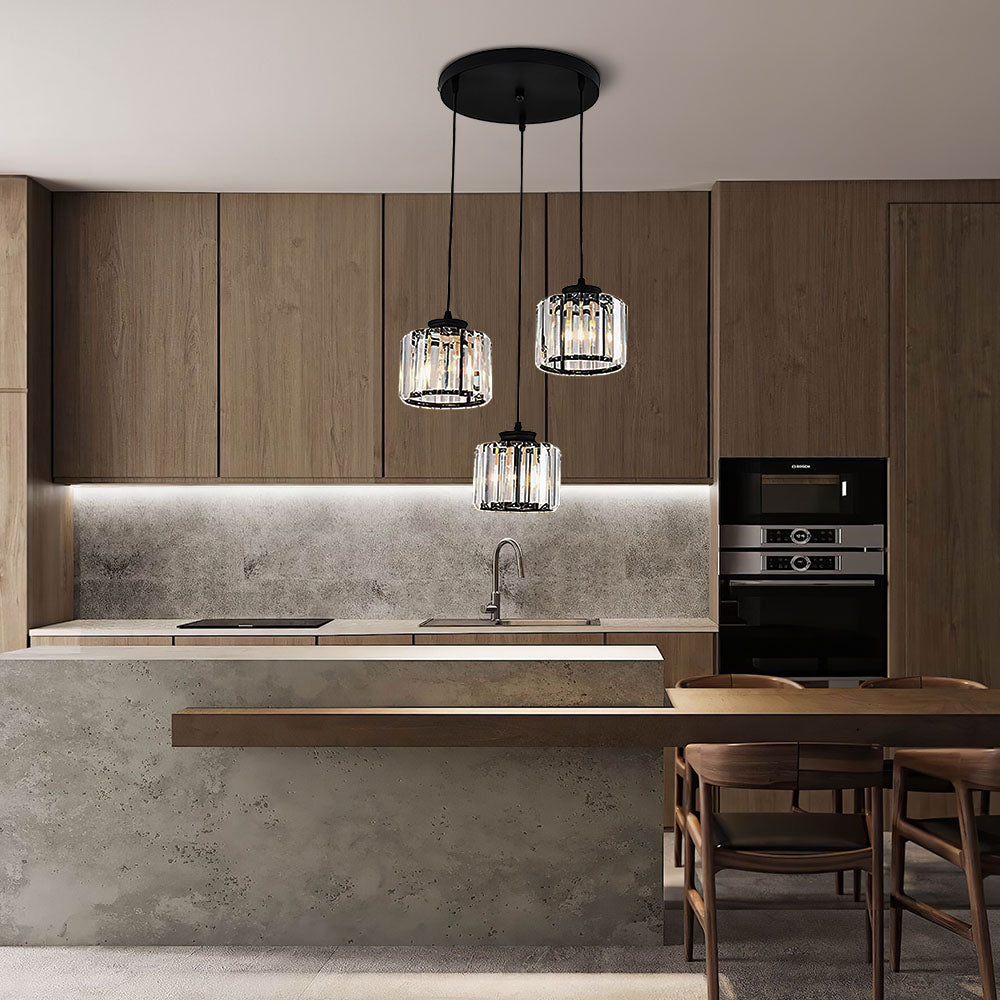 Nordic Crystal Multi Head Pendant Light for Dining Areas | Quorixa