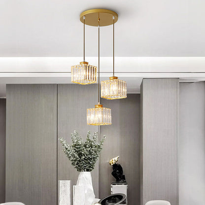 Nordic Crystal Multi Head Pendant Light for Dining Areas | Quorixa