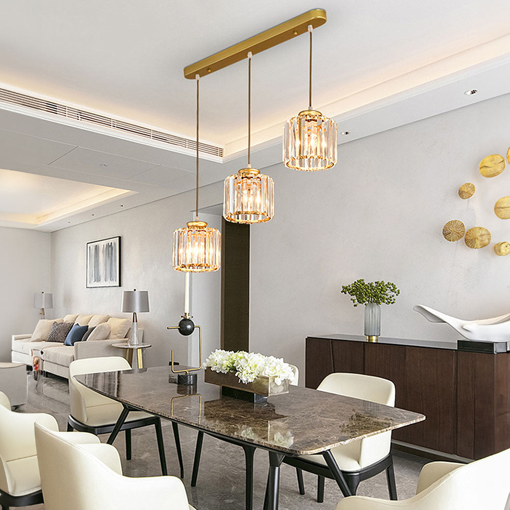 Nordic Crystal Multi Head Pendant Light for Dining Areas | Quorixa