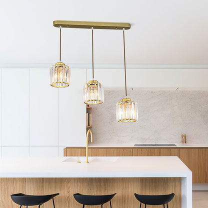 Nordic Crystal Multi Head Pendant Light for Dining Areas | Quorixa