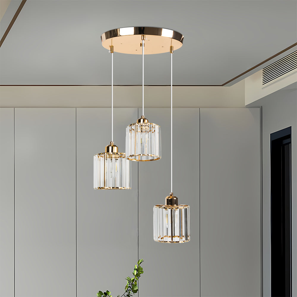 Nordic Crystal Multi Head Pendant Light for Dining Areas | Quorixa