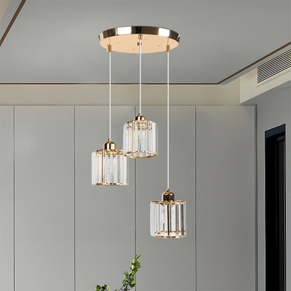 Nordic Crystal Multi Head Pendant Light for Dining Areas | Quorixa