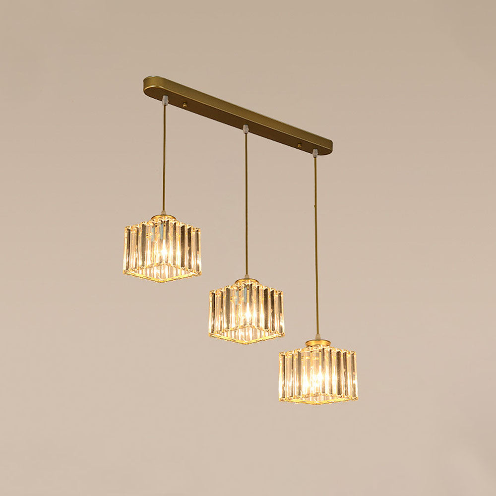 Nordic Crystal Multi Head Pendant Light for Dining Areas | Quorixa