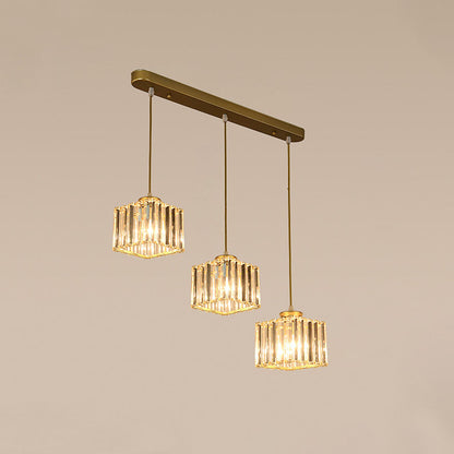 Nordic Crystal Multi Head Pendant Light for Dining Areas | Quorixa