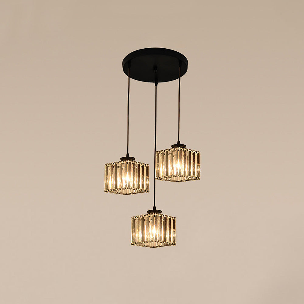 Nordic Crystal Multi Head Pendant Light for Dining Areas | Quorixa