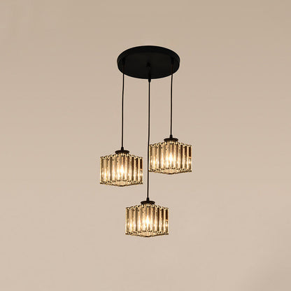 Nordic Crystal Multi Head Pendant Light for Dining Areas | Quorixa