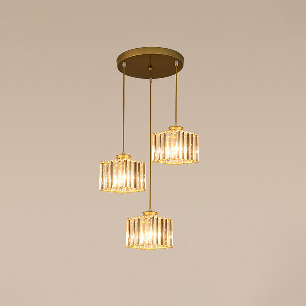 Nordic Crystal Multi Head Pendant Light for Dining Areas | Quorixa