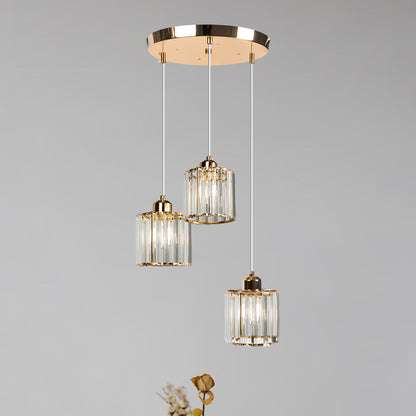 Nordic Crystal Multi Head Pendant Light for Dining Areas | Quorixa