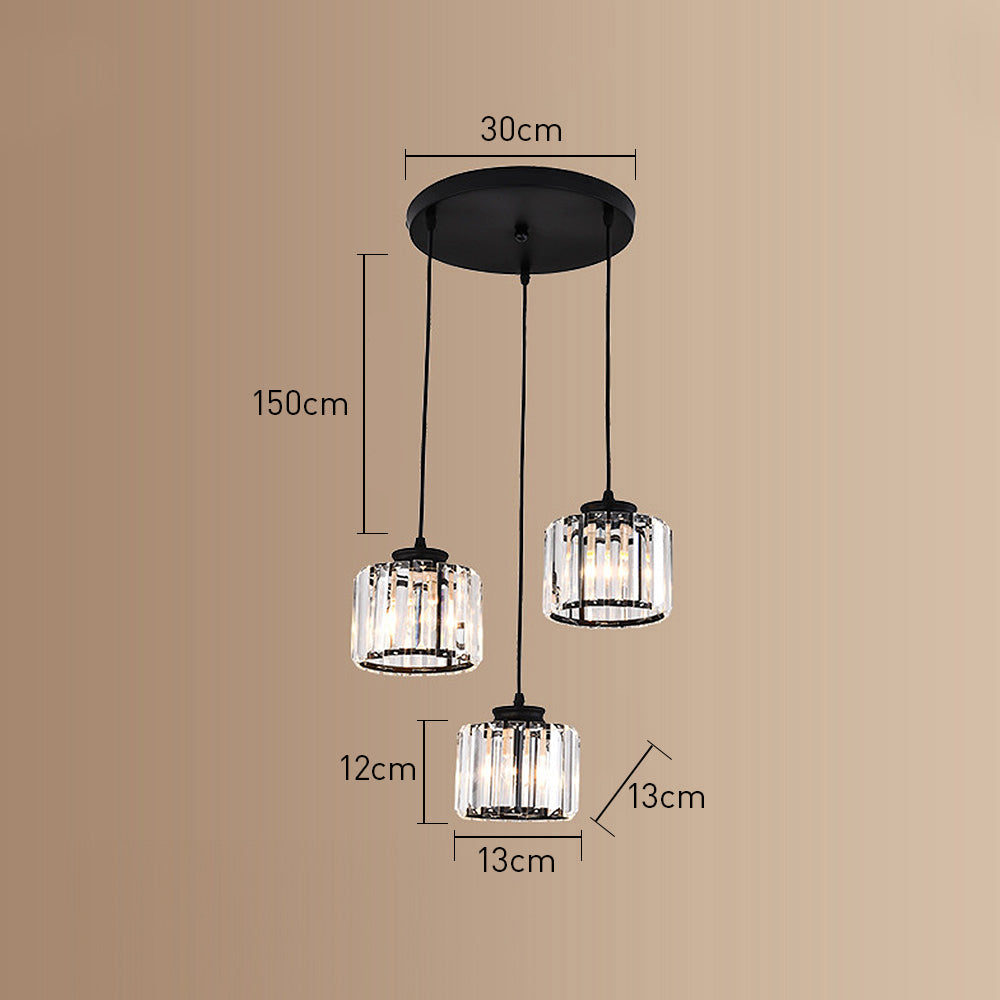 Nordic Crystal Multi Head Pendant Light for Dining Areas | Quorixa