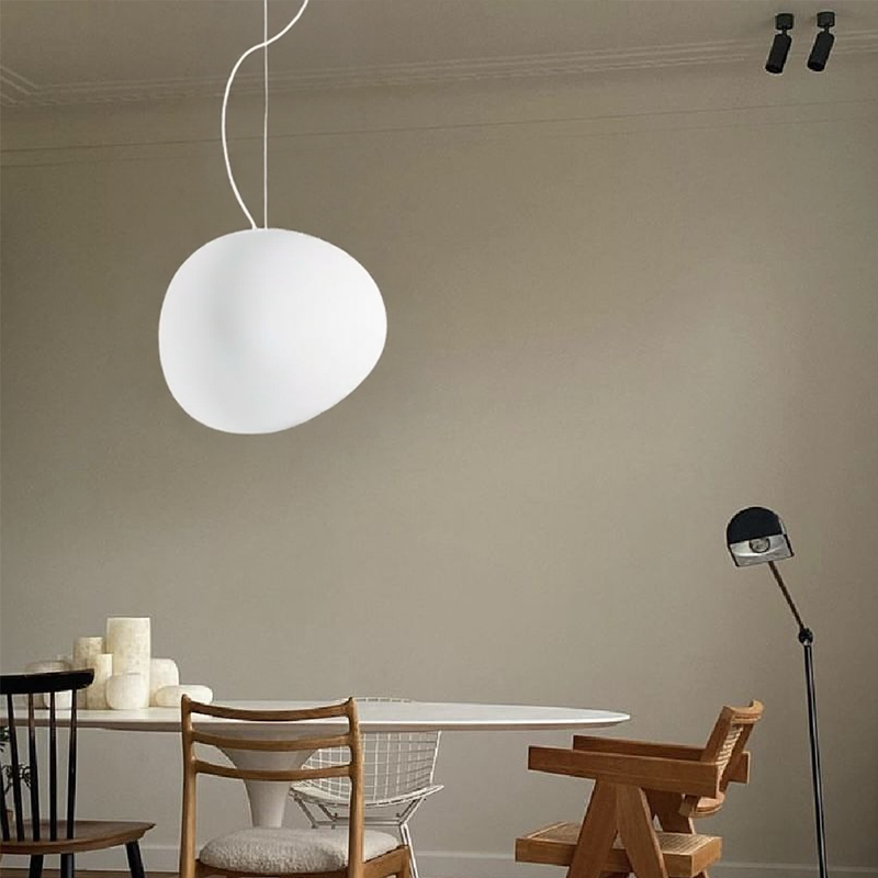 Nordic Frosted Glass Pendant Light with Adjustable Cord | Vantor
