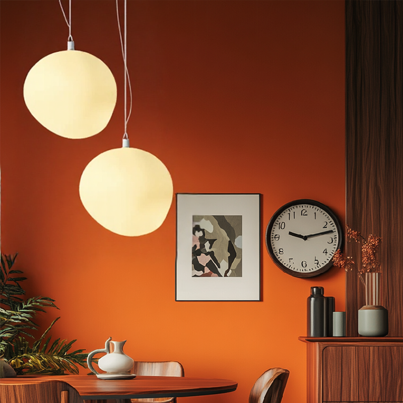 Nordic Frosted Glass Pendant Light with Adjustable Cord | Vantor