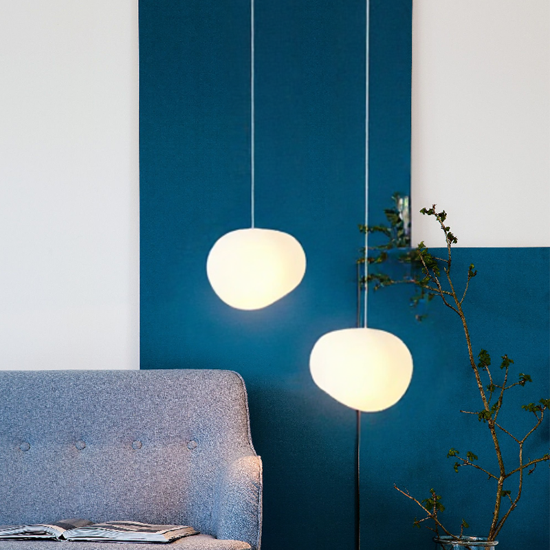 Nordic Frosted Glass Pendant Light with Adjustable Cord | Vantor