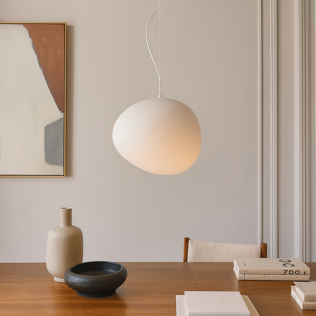 Nordic Frosted Glass Pendant Light with Adjustable Cord | Vantor