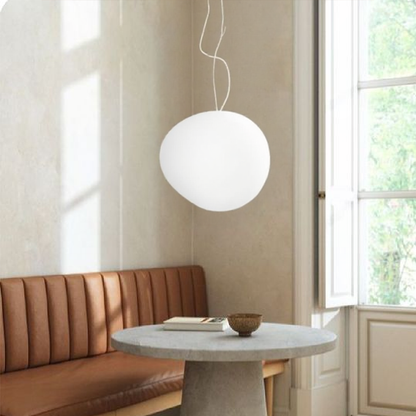 Nordic Frosted Glass Pendant Light with Adjustable Cord | Vantor