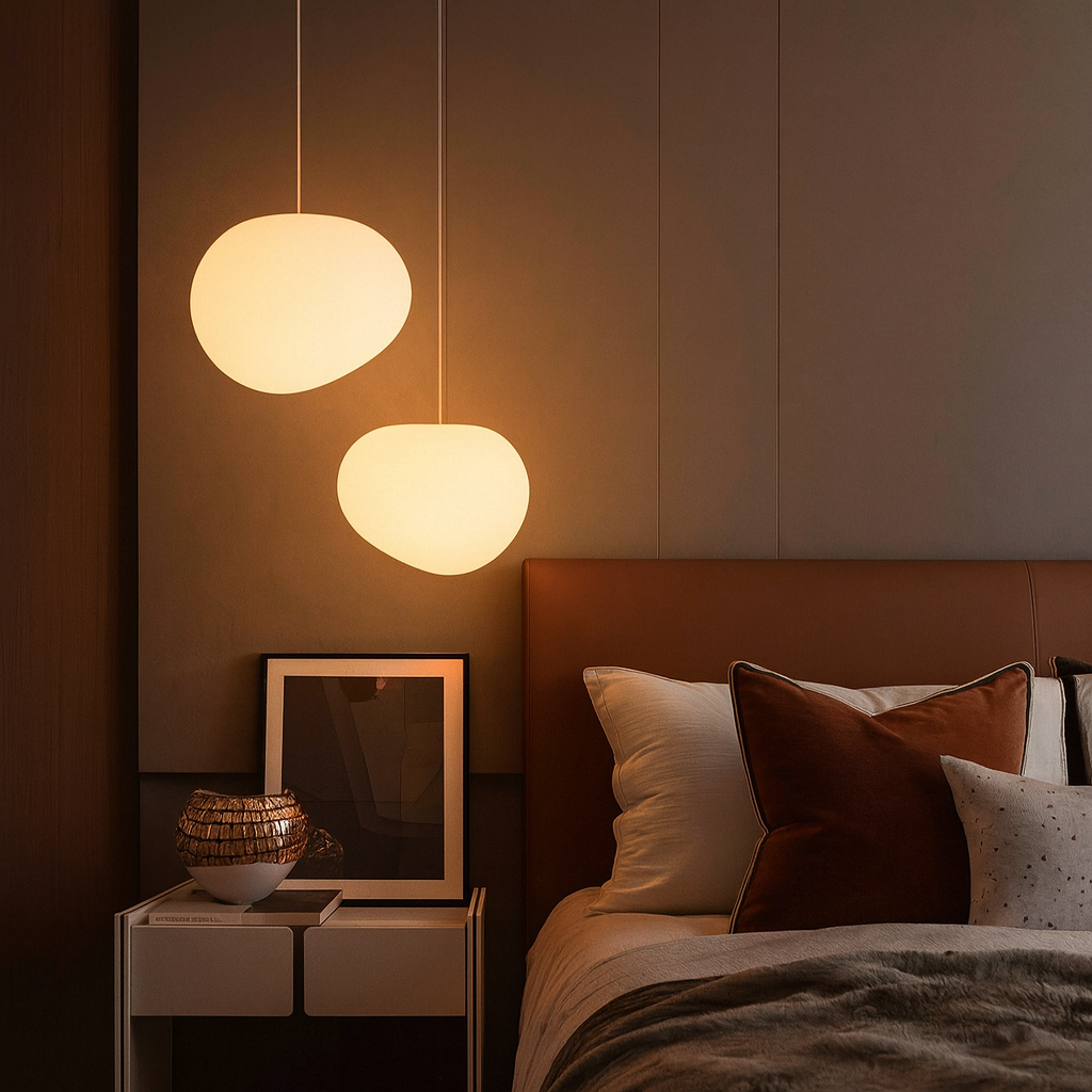 Nordic Frosted Glass Pendant Light with Adjustable Cord | Vantor