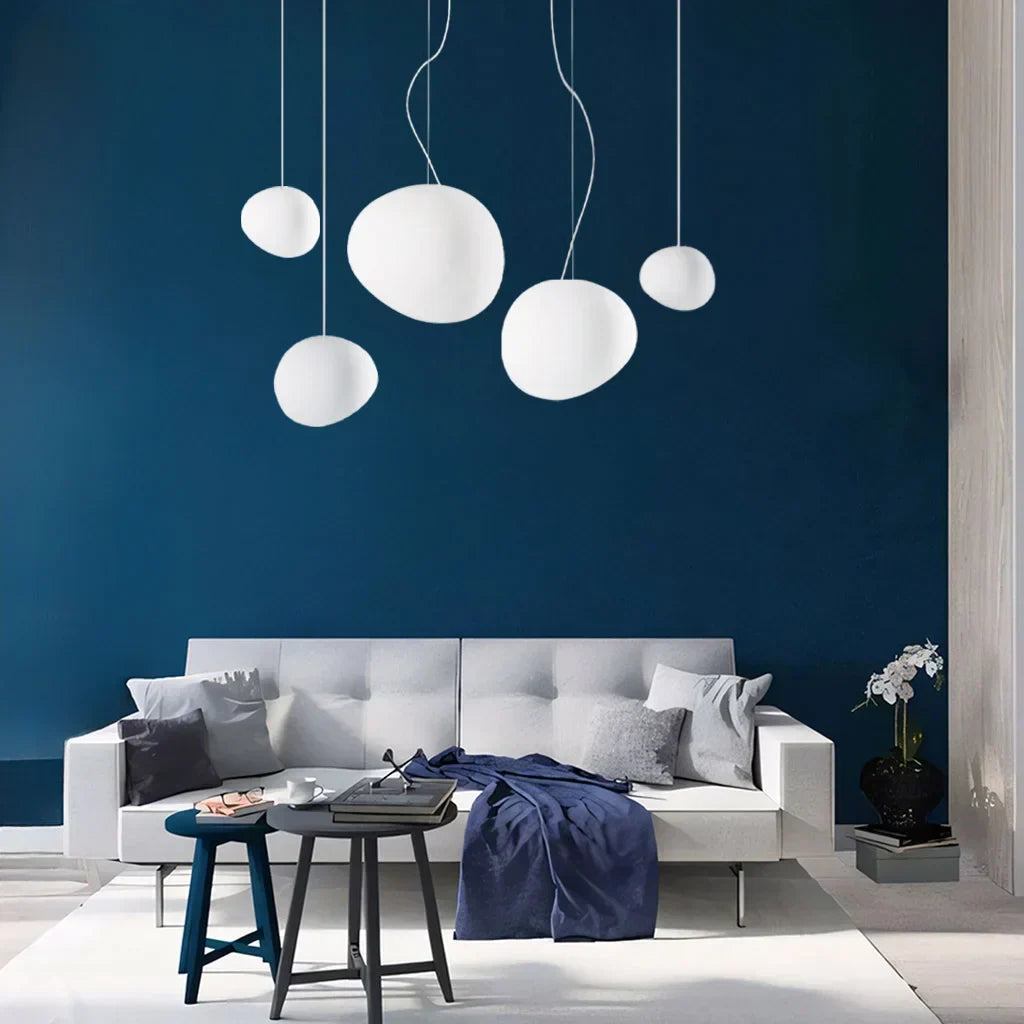 Nordic Frosted Glass Pendant Light with Adjustable Cord | Vantor
