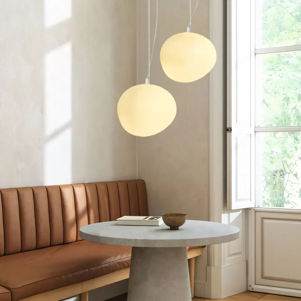 Nordic Frosted Glass Pendant Light with Adjustable Cord | Vantor