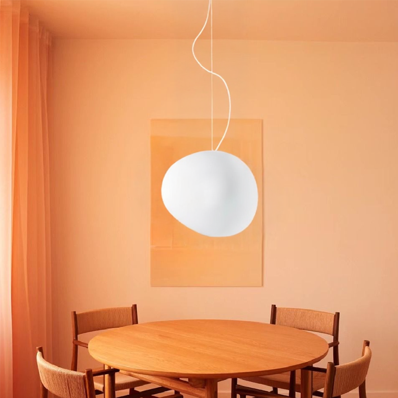 Nordic Frosted Glass Pendant Light with Adjustable Cord | Vantor