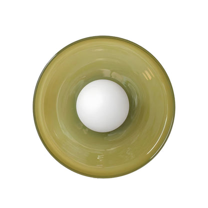 Nordic Geometric Glass Flush Mount Ceiling Light | Lumero