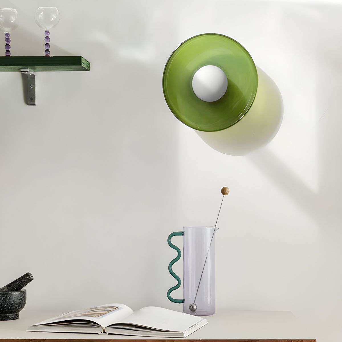 Nordic Geometric Glass Flush Mount Ceiling Light | Lumero