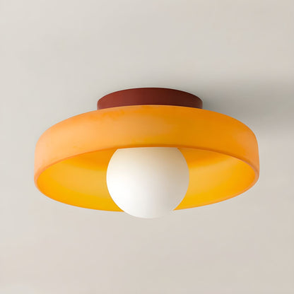 Nordic Geometric Glass Flush Mount Ceiling Light | Lumero