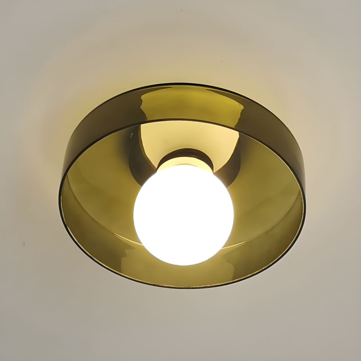 Nordic Geometric Glass Flush Mount Ceiling Light | Lumero