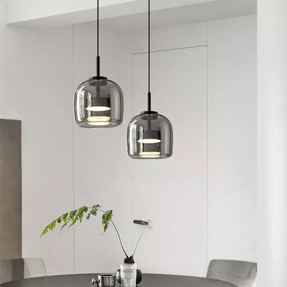 Nordic Glass Bowl Pendant Light with LED Source | Veltron