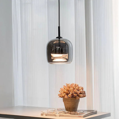 Nordic Glass Bowl Pendant Light with LED Source | Veltron
