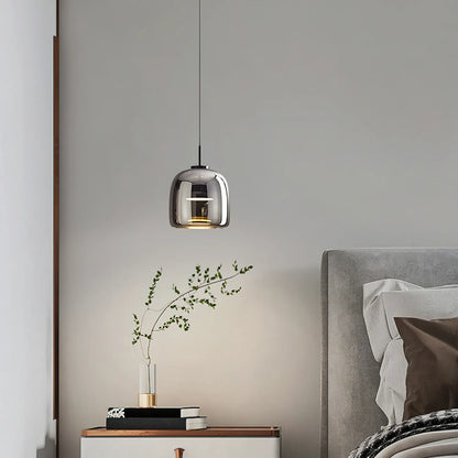 Nordic Glass Bowl Pendant Light with LED Source | Veltron
