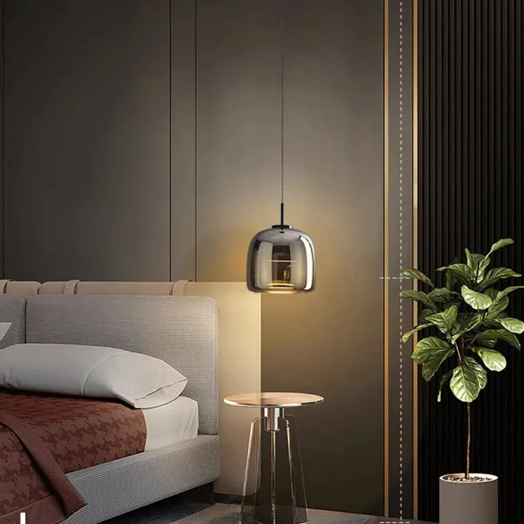 Nordic Glass Bowl Pendant Light with LED Source | Veltron