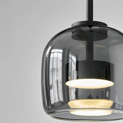 Nordic Glass Bowl Pendant Light with LED Source | Veltron