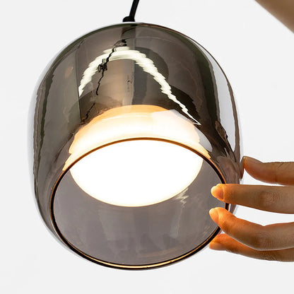 Nordic Glass Bowl Pendant Light with LED Source | Veltron