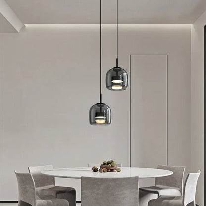 Nordic Glass Bowl Pendant Light with LED Source | Veltron