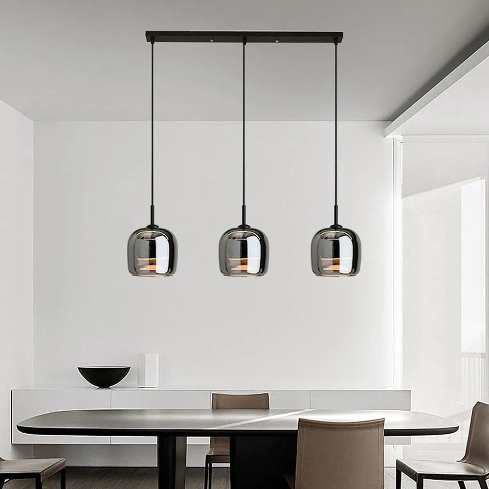 Nordic Glass Bowl Pendant Light with LED Source | Veltron