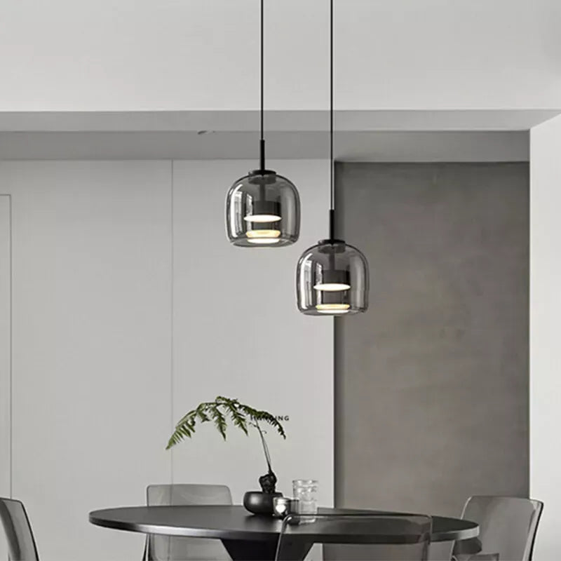 Nordic Glass Bowl Pendant Light with LED Source | Veltron