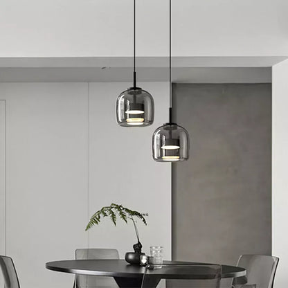 Nordic Glass Bowl Pendant Light with LED Source | Veltron