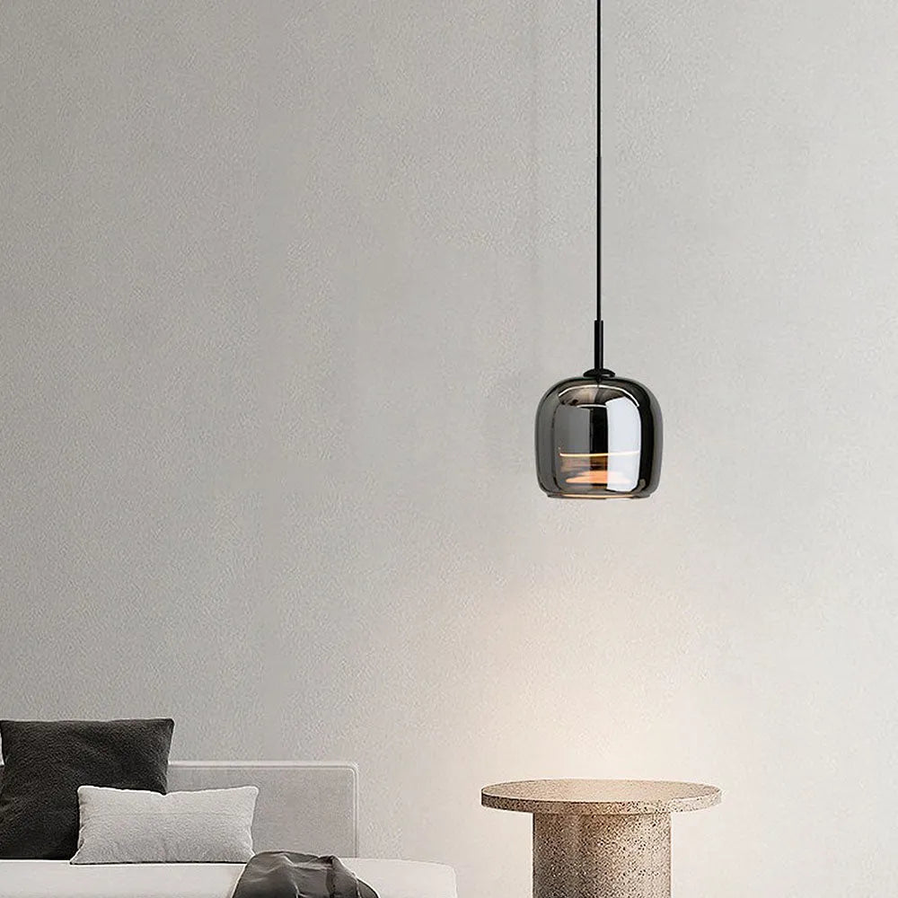 Nordic Glass Bowl Pendant Light with LED Source | Veltron